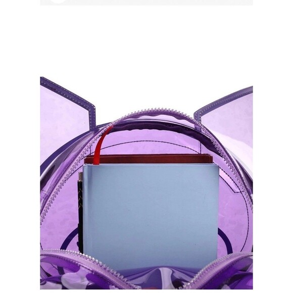 Kuromi Character Head Adult Clear Purple PVC “12 Mini 3D Backpack Zipper New main image 7